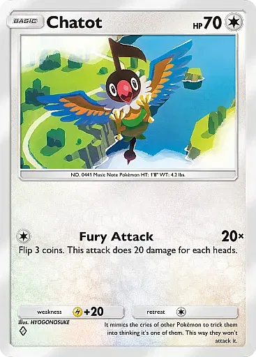 Chatot Common · Space-Time Smackdown (A2) #141 · Pokémon TCG