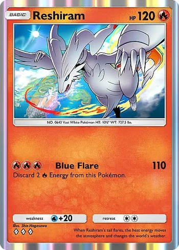 rare reshiram card Pokemon TCG: White Flare - Reshiram Ex 173/086 main image 1