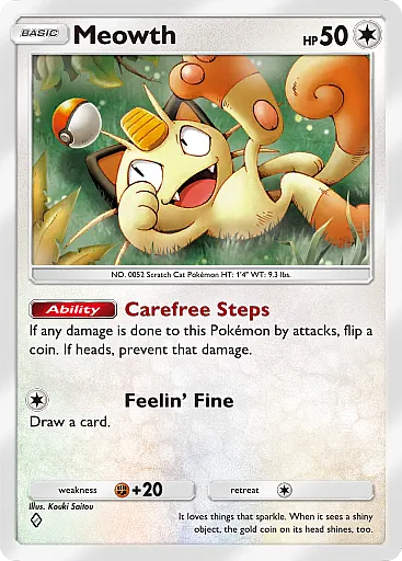 Meowth Common · Fantastical Parade (B2) #124 · Pokémon TCG Pocket