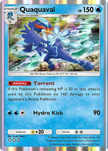 Quaquaval Rare  Paldean Wonders (B2a) #24  Pokmon TCG Pocket | Pokmon  Zone