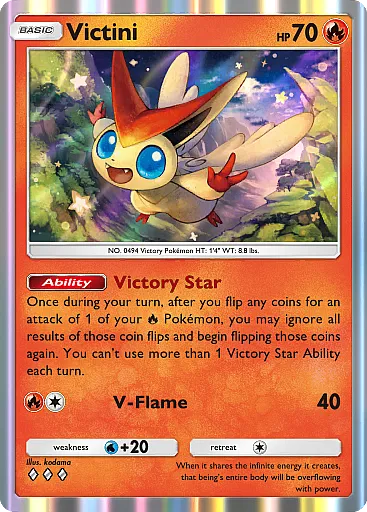 victini rare pokemon card Victini VMAX Ultra Rare Battle Styles 022/163, NM Pokemon Card