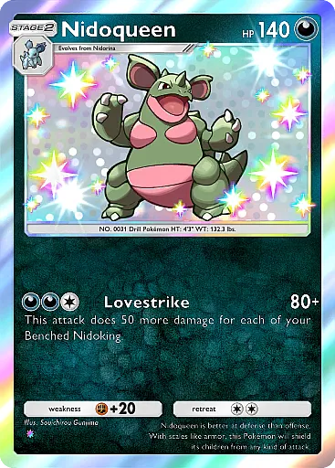 ポケモンカードゲーム Nidoqueen NIDOQUEEN pokemon JUNGLE 90 HP BOYFRIENDS MEGA PUNCH RARE