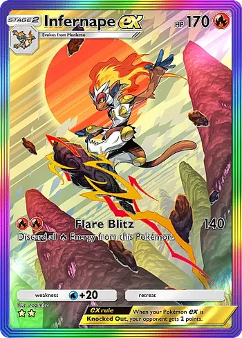 Infernape ex Special Art Rare - Space-Time Smackdown (A2) #197
