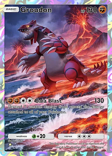 Groudon Art Rare - Mega Shine (B2b) #72